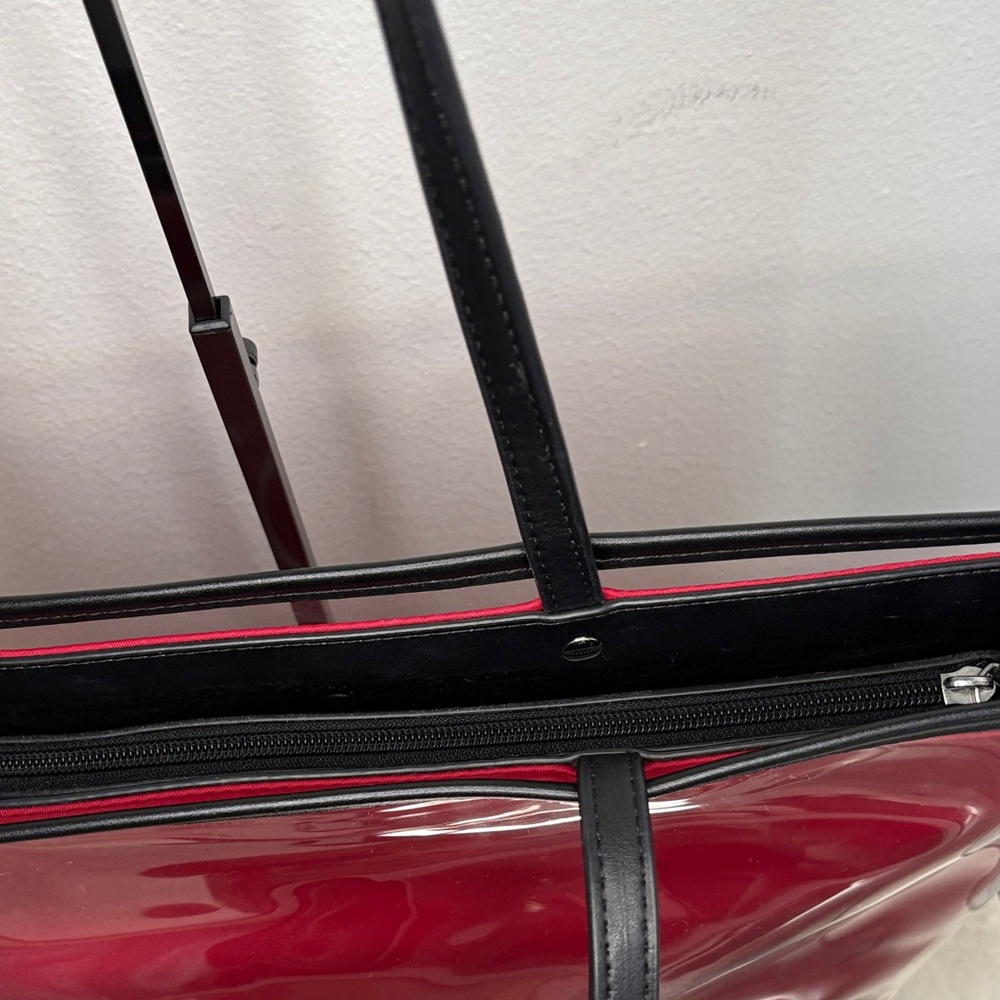 Calvin Klein Mallory Clear Red and Black Tote - Picture 7 of 15